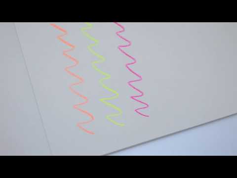 Lápices fluorescentes de colores - Demostración de uso