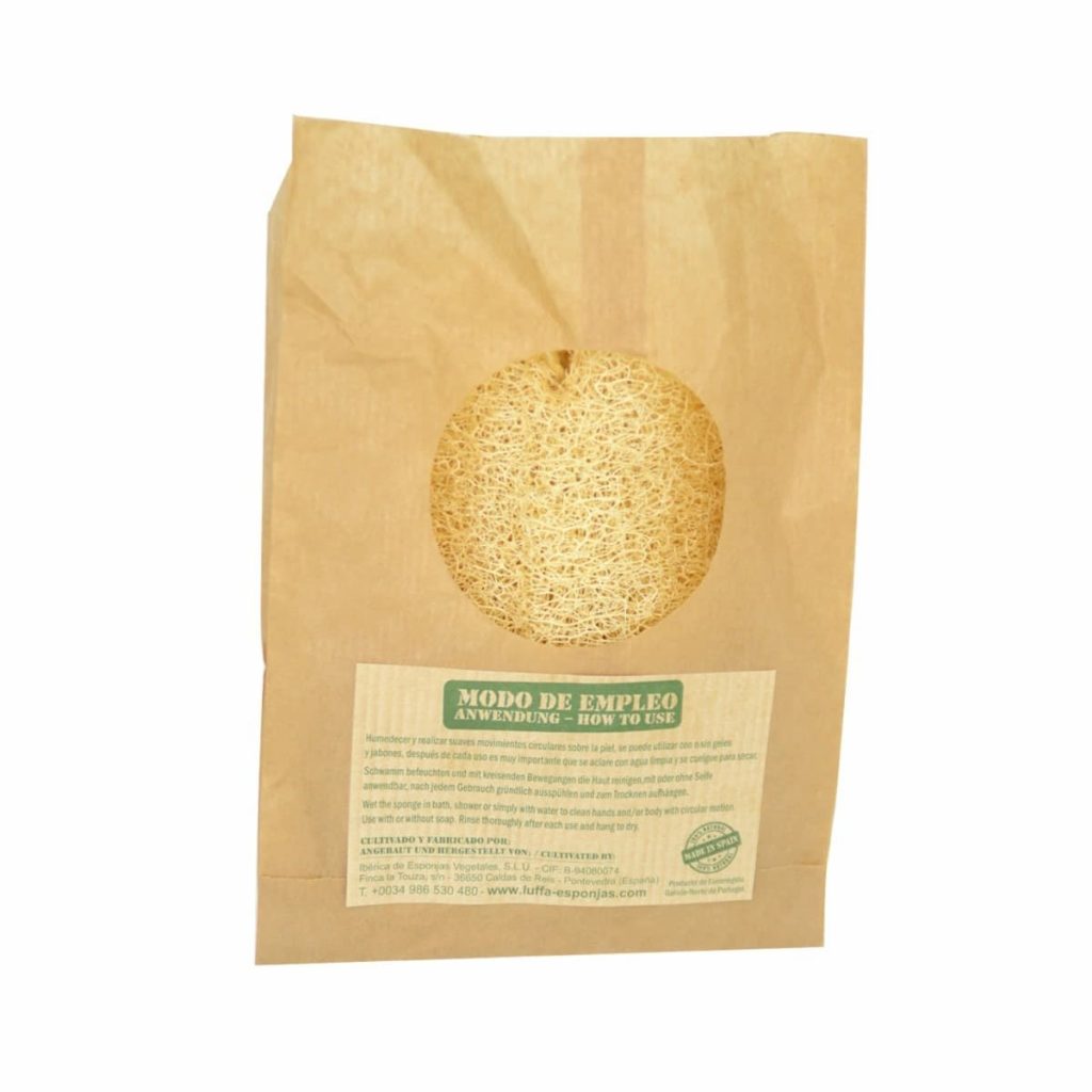 Estuche de luffa para jabones estándar dentro de la bolsa