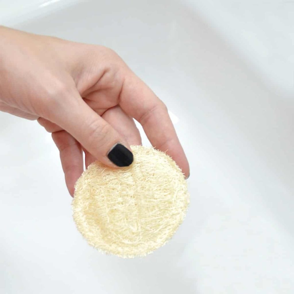 disco exfoliante facial de luffa