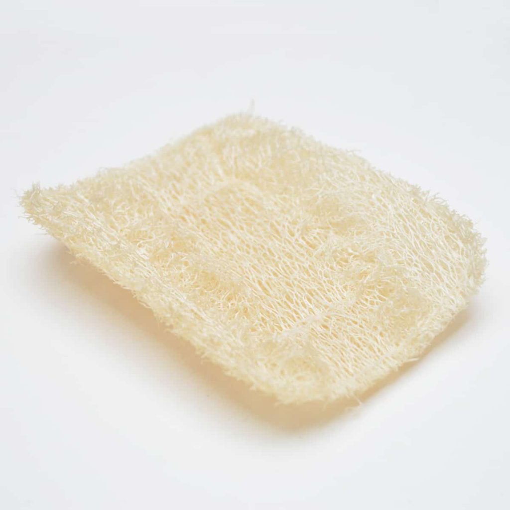 Jabonera hecha a mano de luffa
