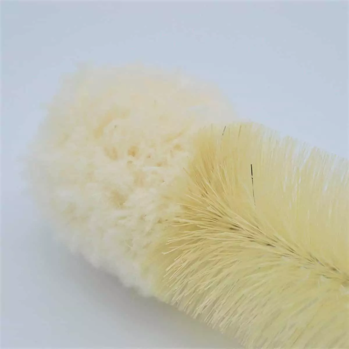 Cepillo biodegradable para botellas con punta de lana