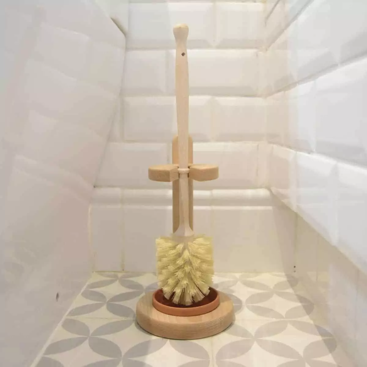 Escobilla de baño de cerdas veganas Escobilla de baño de cerdas veganas