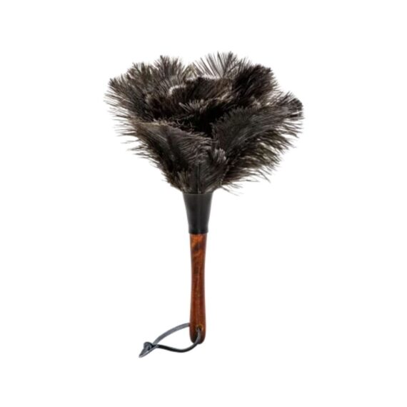 Plumero Natural de Madera y Plumas de Avestruz