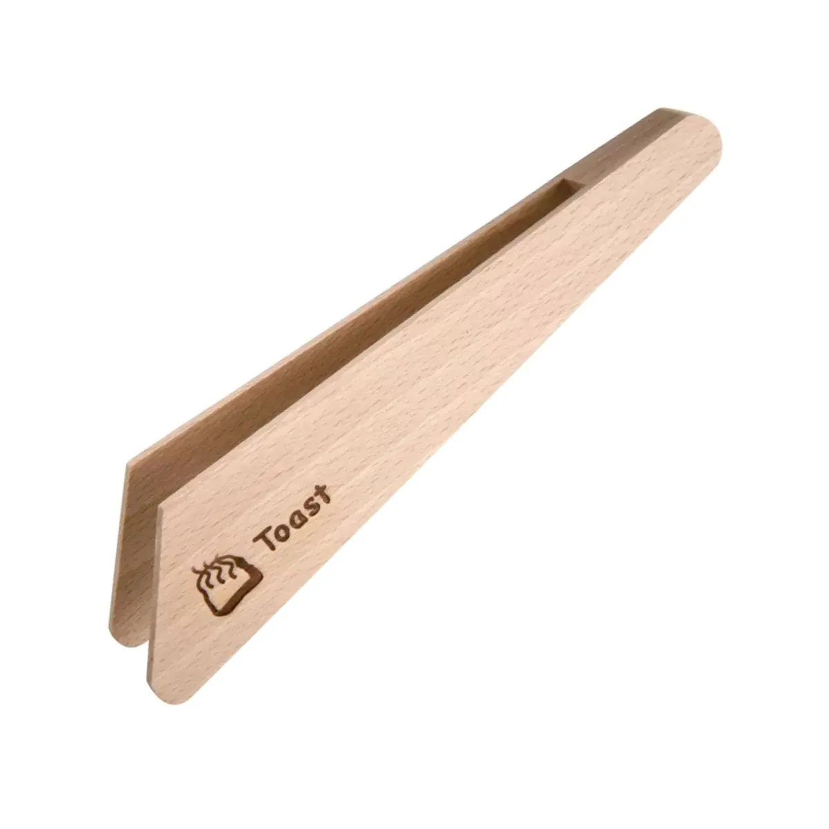Pinzas para Tostadas de Madera de Haya Natural