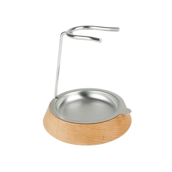 Soporte para Cepillo de Cazuelas de Madera y Acero