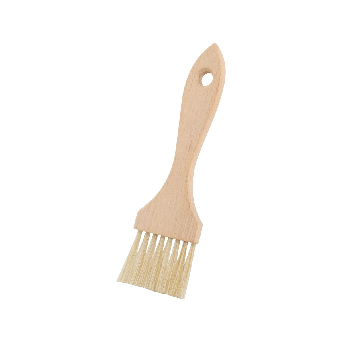 brocha de cocina plana de madera de haya con pelo de crin natural