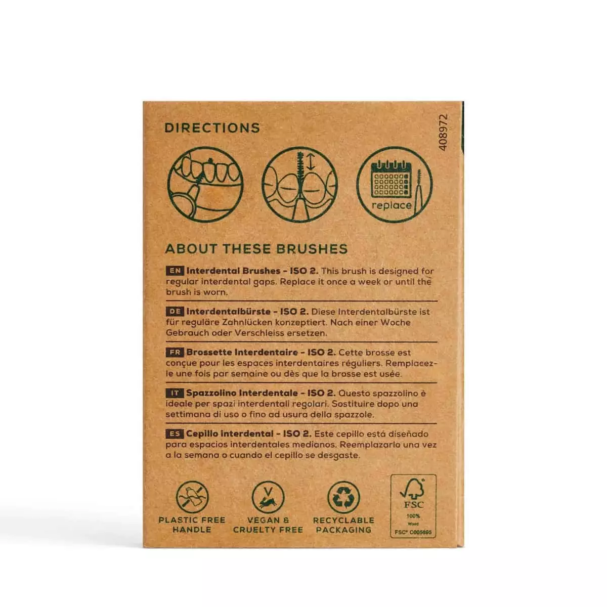 Cepillo Interdental Madera de Haya 2