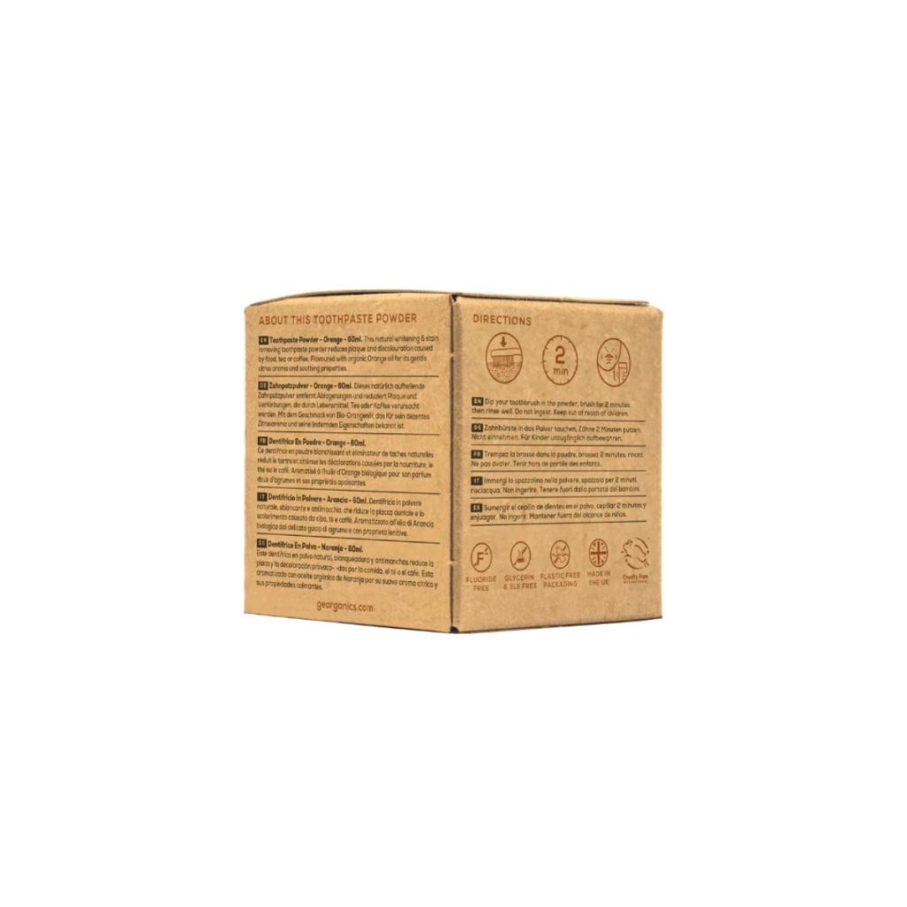 Polvo dental con Bicarbonato y Mandarina 60ml - Cero Residuo