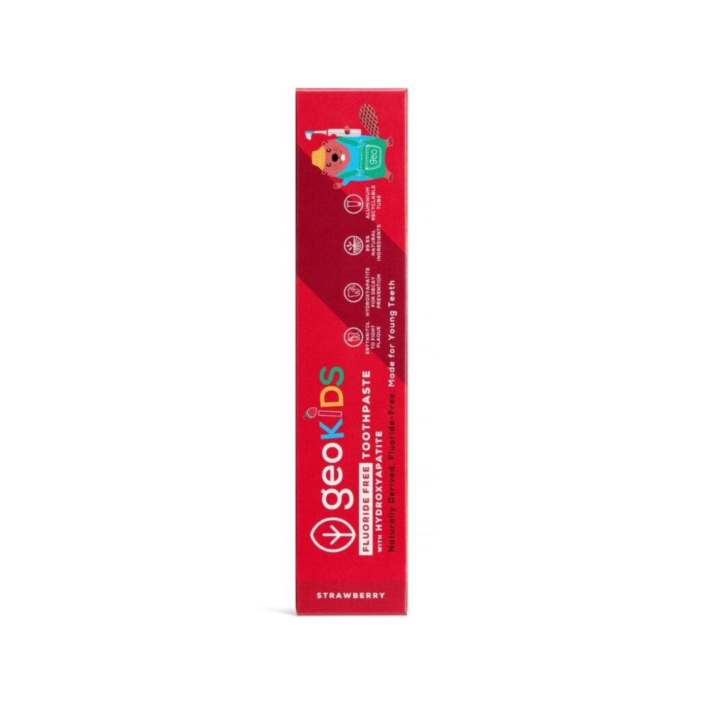 Pasta de dientes sabor fresa sin fluor
