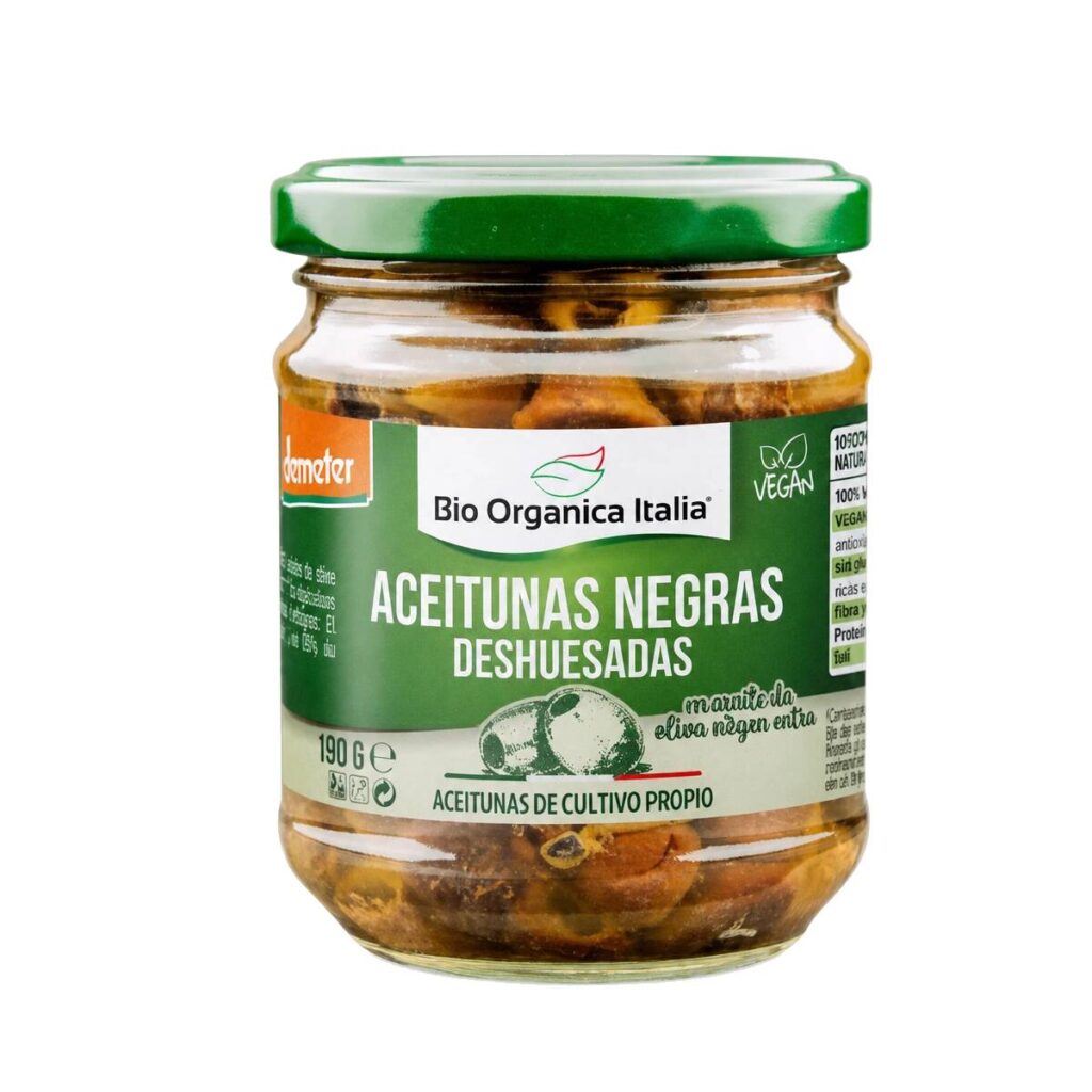 Aceituna Negra Deshuesada 190 g BIO — Bio Organica Italia