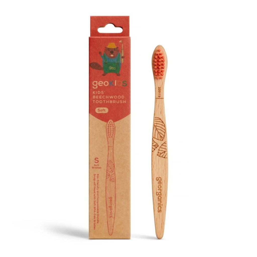 Cepillo de Dientes de Madera de Haya para Niños Caja