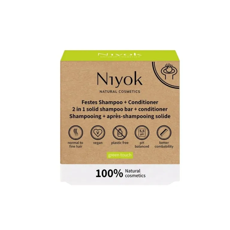 CHAMPU + ACONDICIONADOR SOLIDO green touch 80 gr
