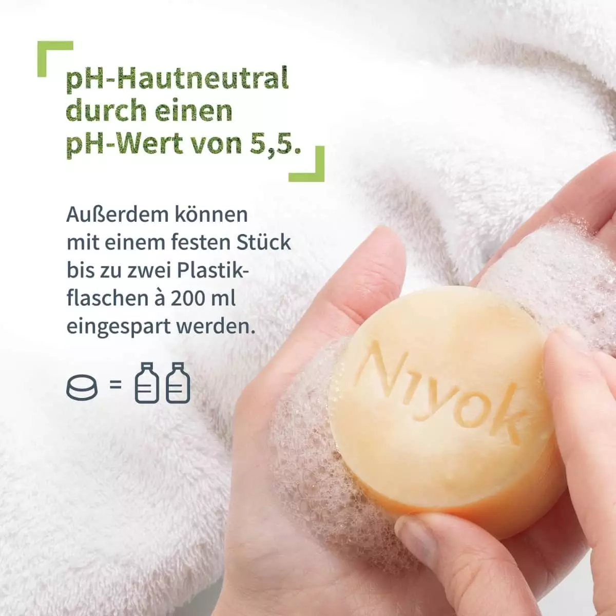 CHAMPU + ACONDICIONADOR SOLIDO green touch 80 gr