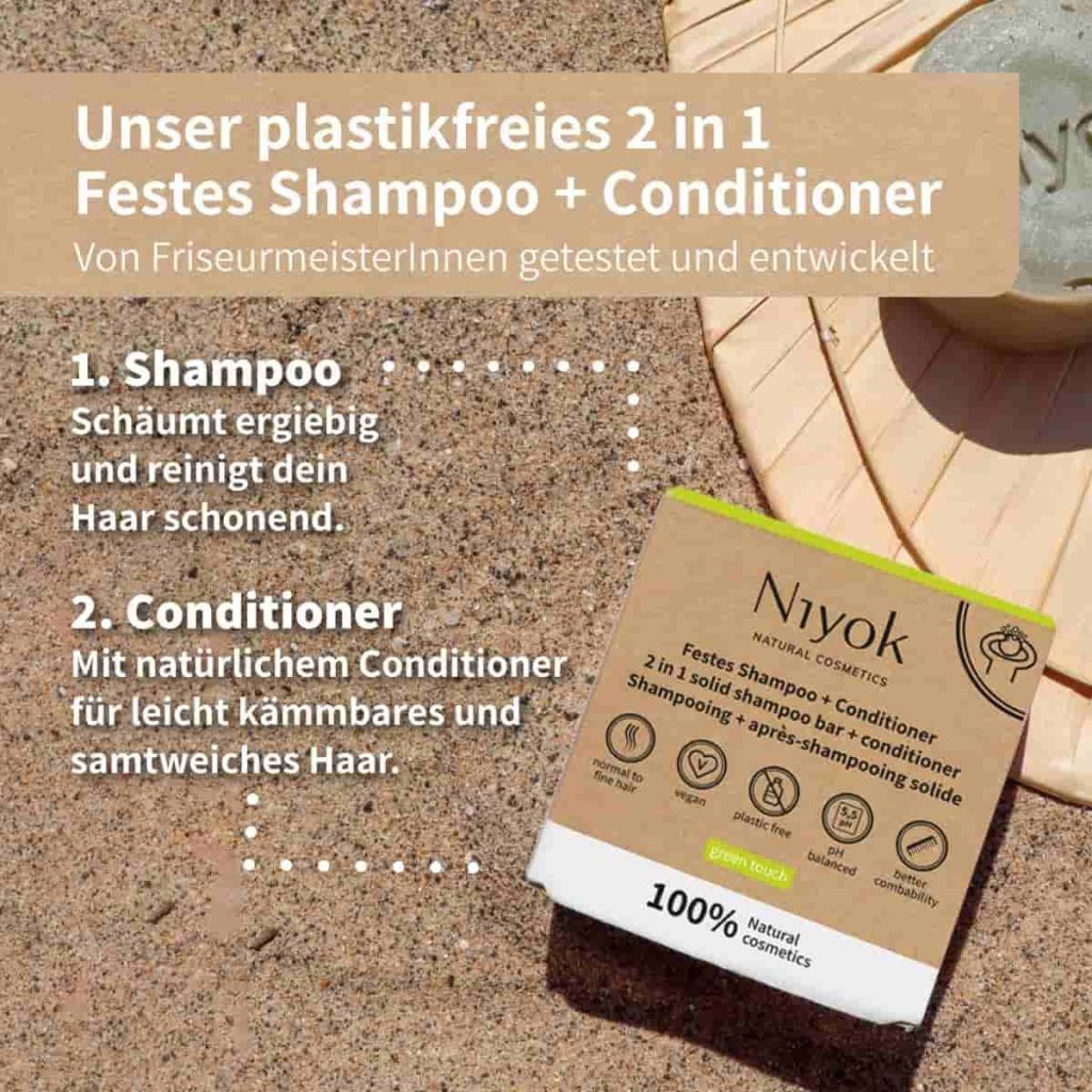CHAMPU + ACONDICIONADOR SOLIDO green touch 80 gr