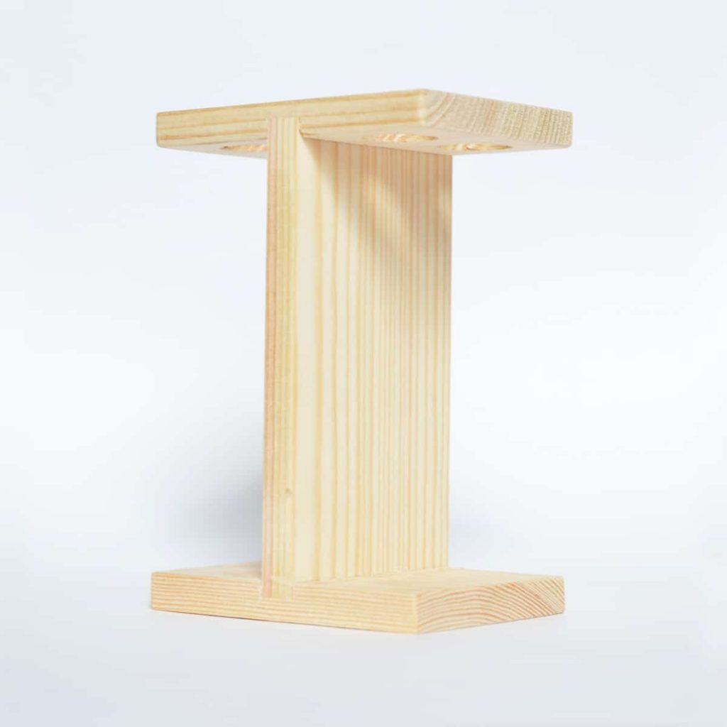 Estructura de madera para cepillos de dientes