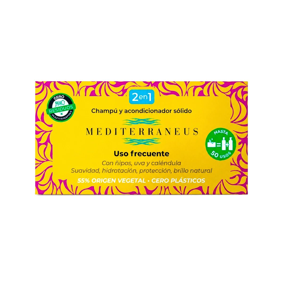 Champú y Acondicionador Sólido Uso Frecuente 55g