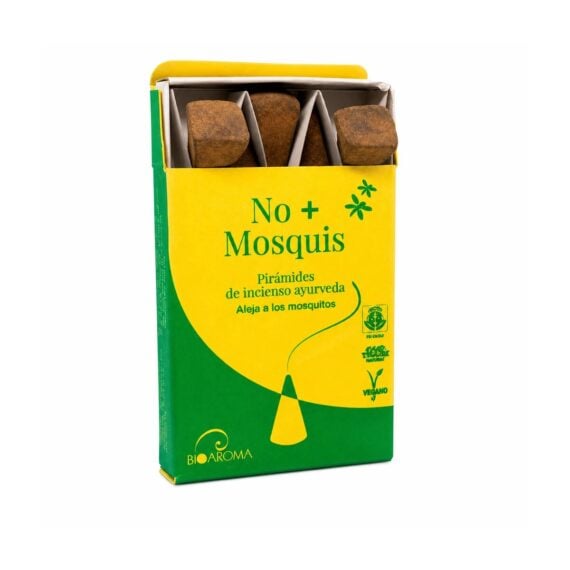 Incienso para Mosquitos en 10 Pirámides con Soporte de Cerámica - BioAroma