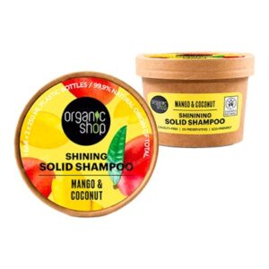 CHAMPU SOLIDO DE BRILLO MANGO Y COCO, 60 G