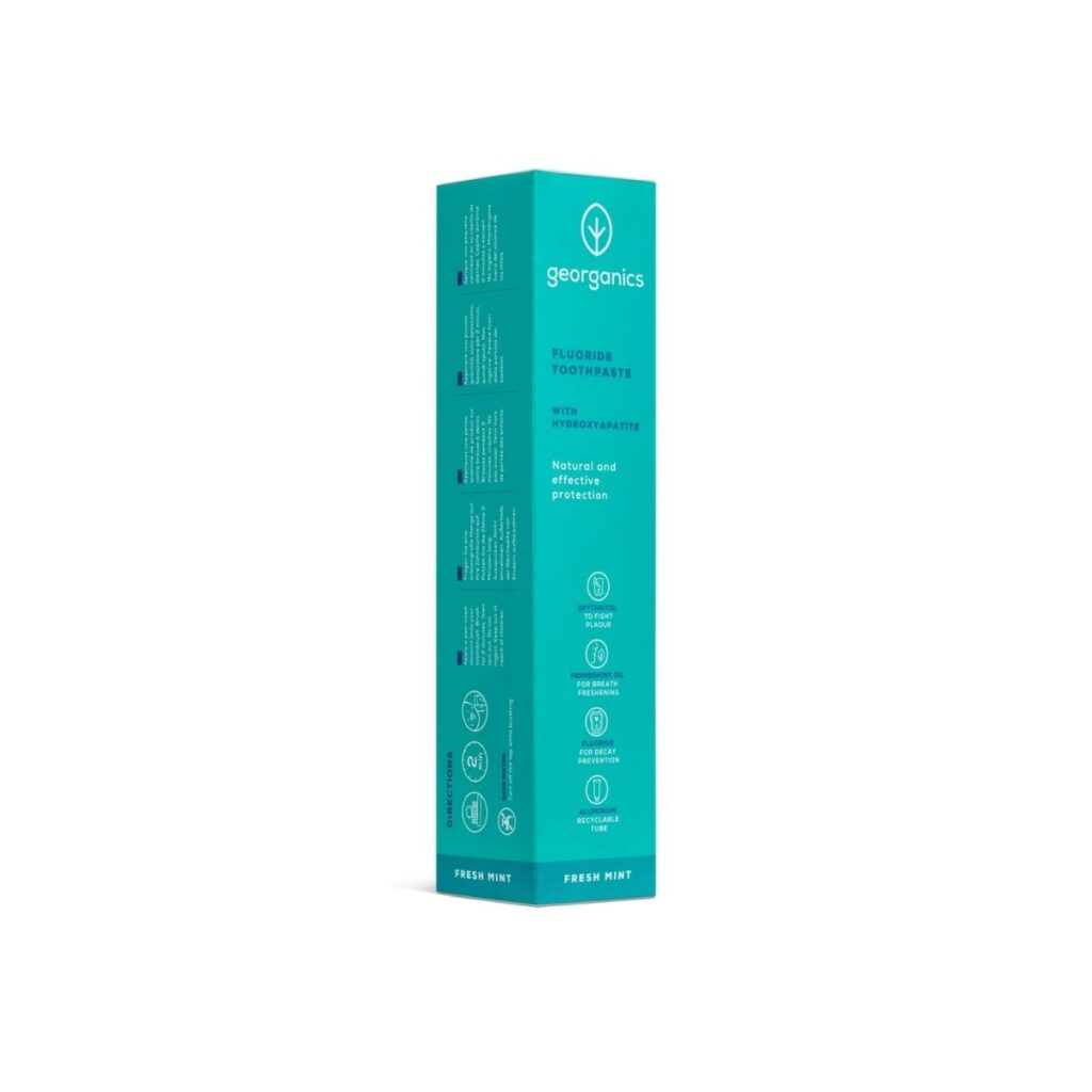 Envase Dentífrico Georganics con flúor