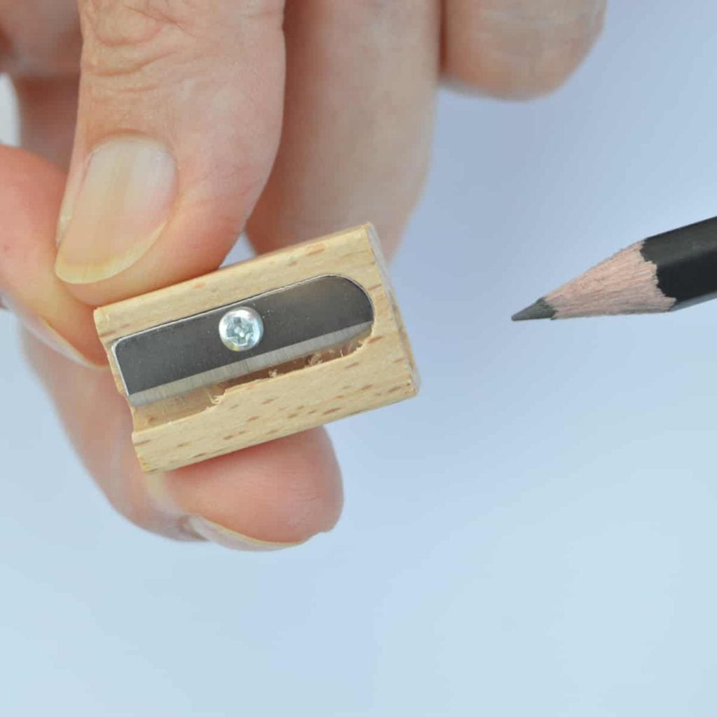Sacapuntas de madera de un uso