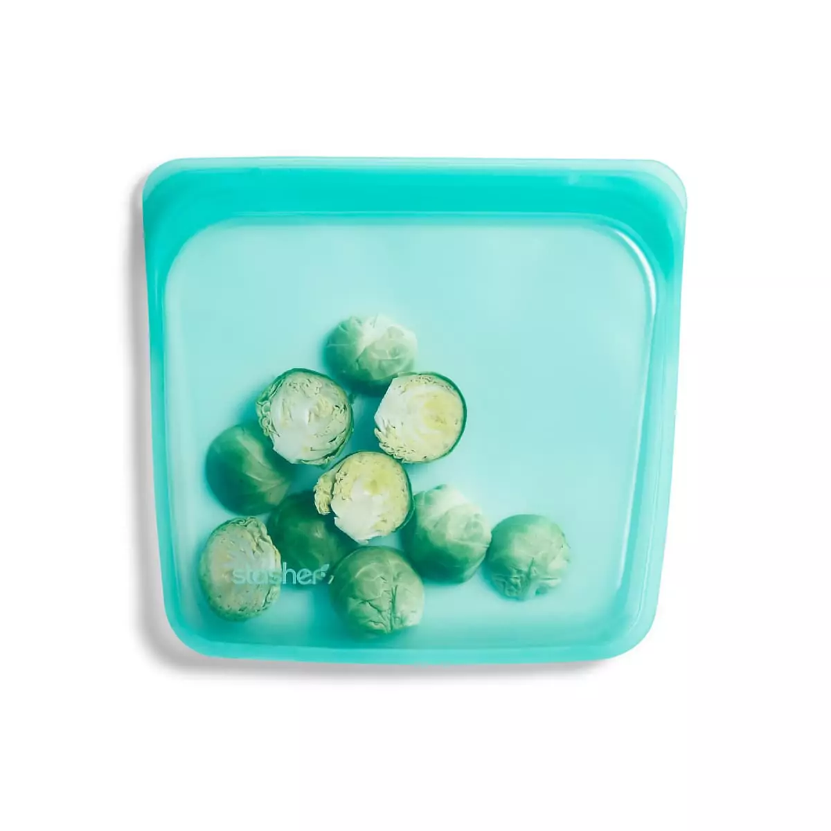 Bolsa de silicona alimentaria hermética mediana azul turquesa