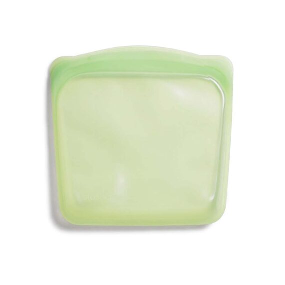 Bolsa de silicona alimentaria hermética mediana verde