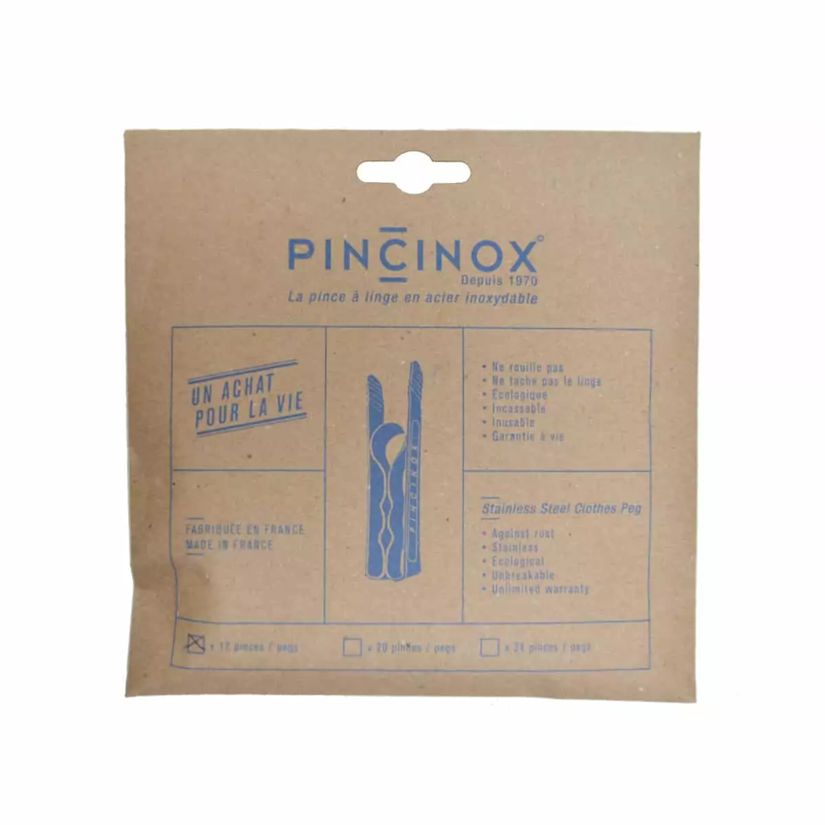 Pinzas de acero inoxidable para la ropa, Pincinox - Yebio