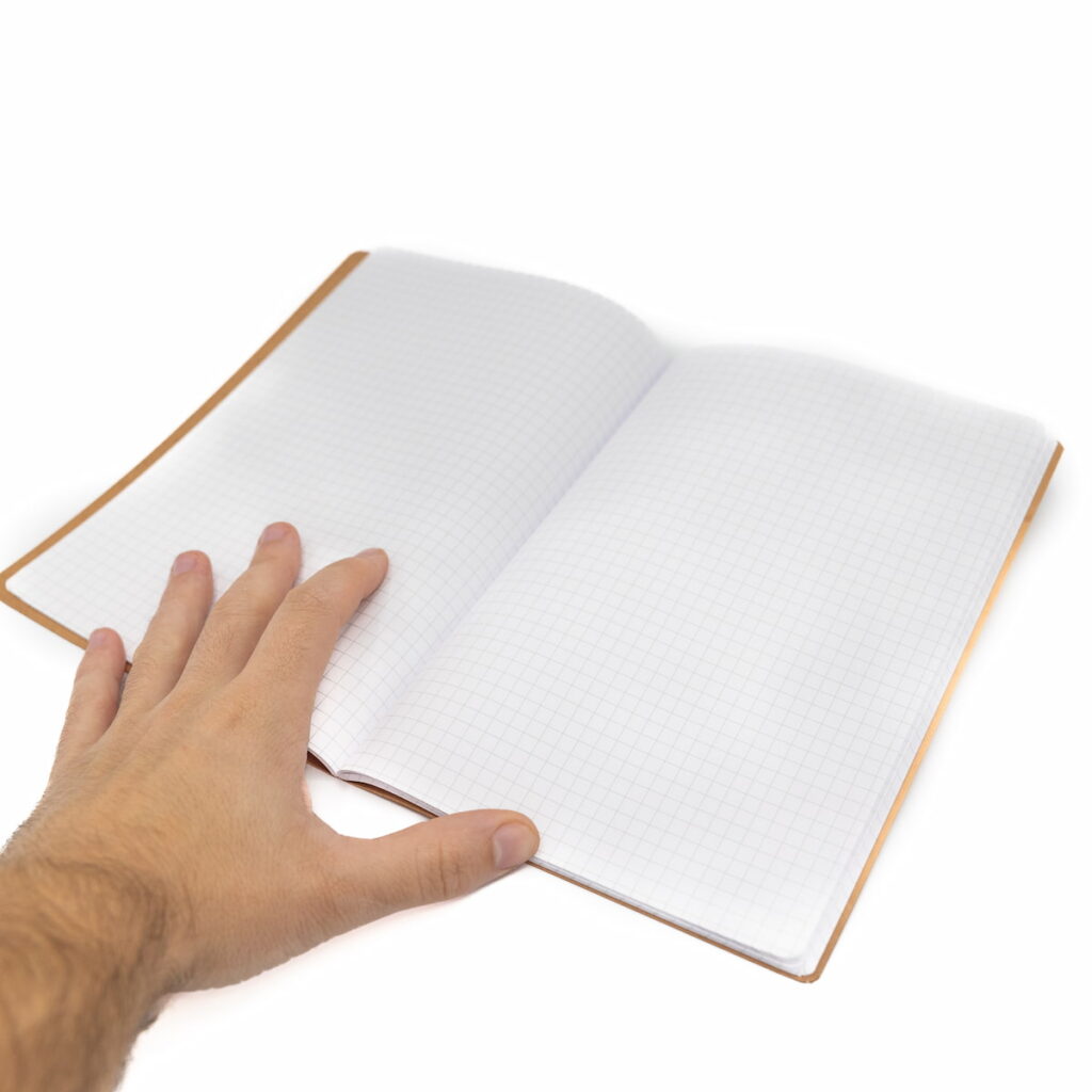 Libreta papel reciclado interior
