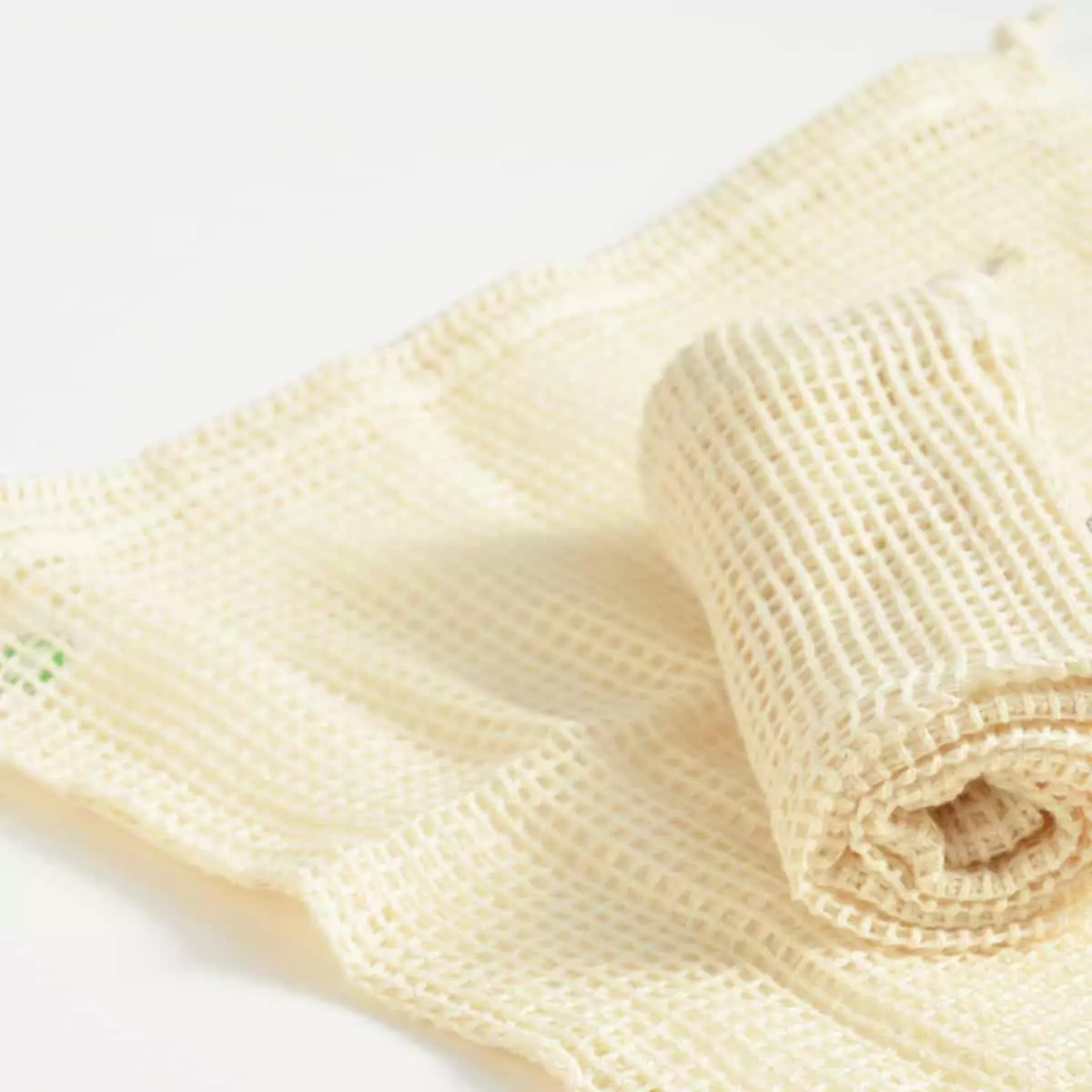 Bolsa de malla de tela de algodón ecológico