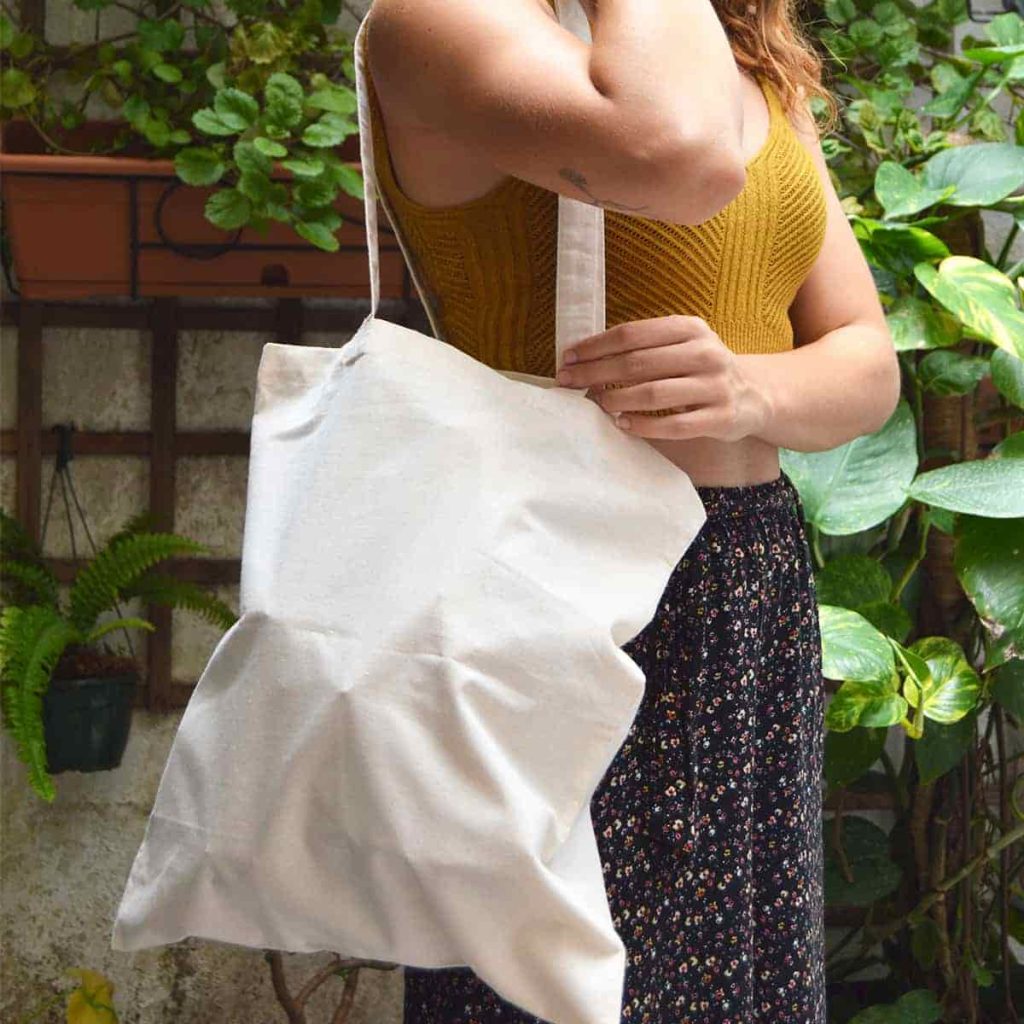 bolsa de tela de algodón orgánico