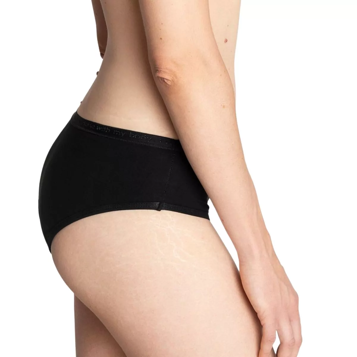 Braguita Menstrual Negra Flujo Moderado 1/XS