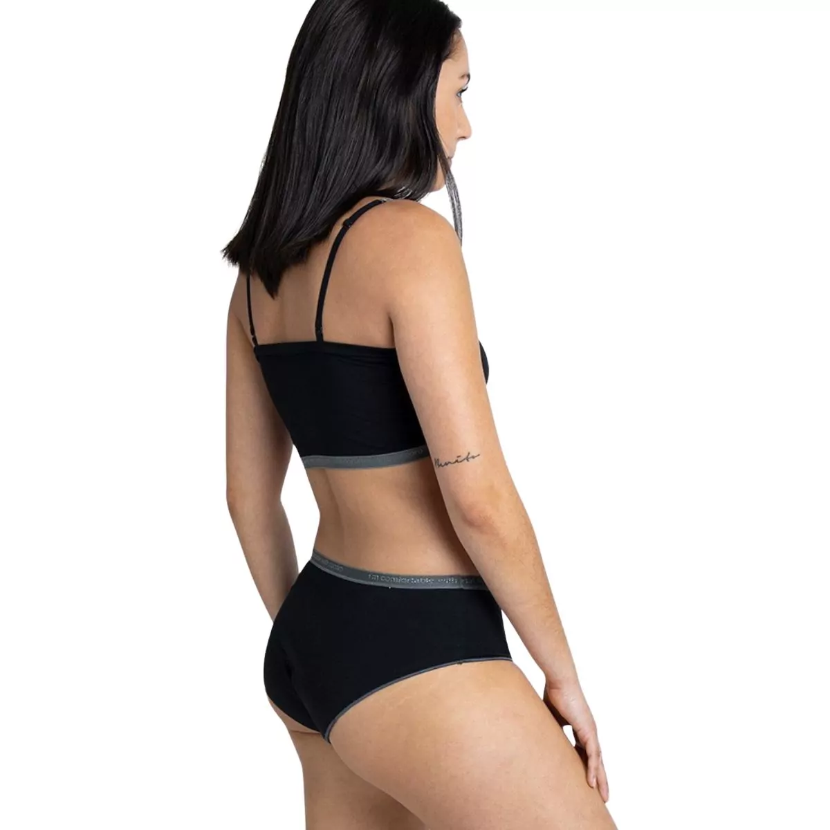 Braguita Menstrual con Cinturilla Gris – Flujo Abundante 1/XS Braguita Menstrual con Cinturilla Gris – Flujo Abundante 1/XS