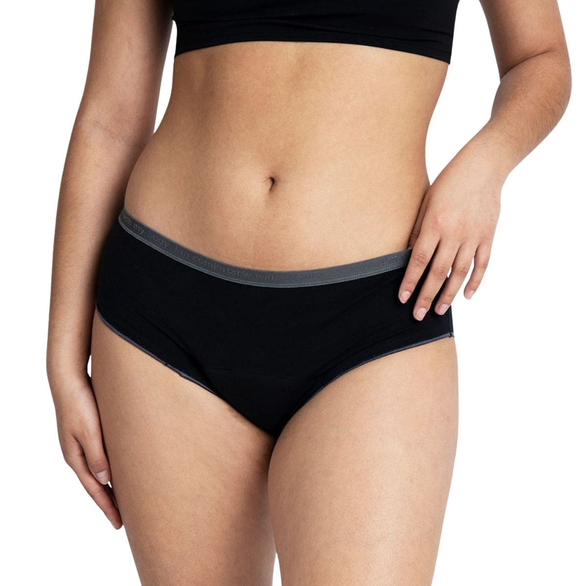 Braguita Menstrual con Cinturilla Gris – Flujo Abundante 6/XXL