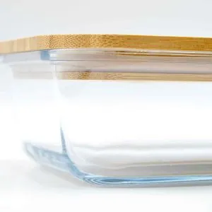 Cierre hermético tapa de bambú con silicona