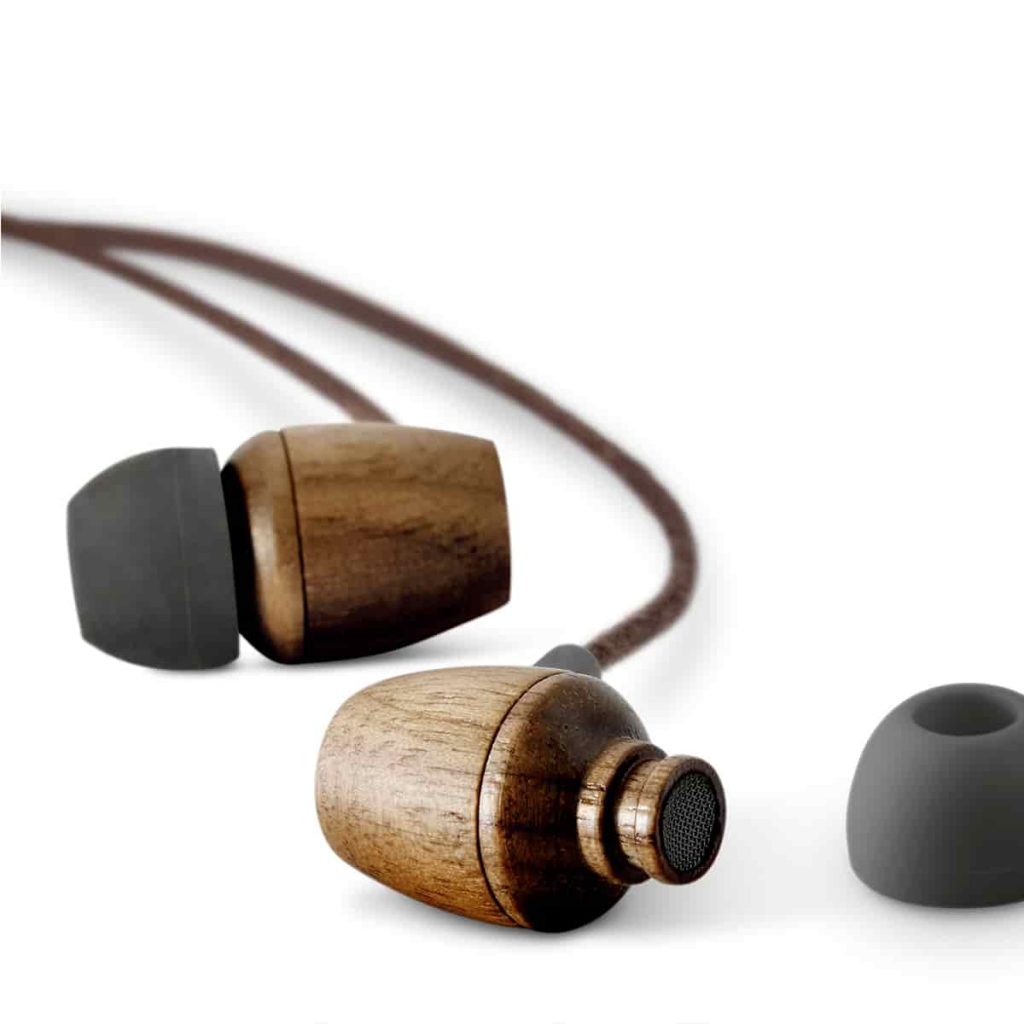 Auriculares de madera zero waste