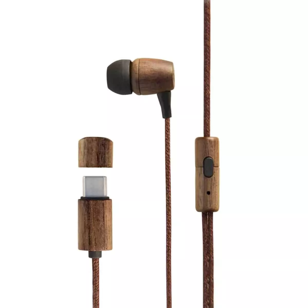 Auriculares eco walnut wood