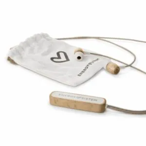 auriculares inalámbricos de madera y cáñamo