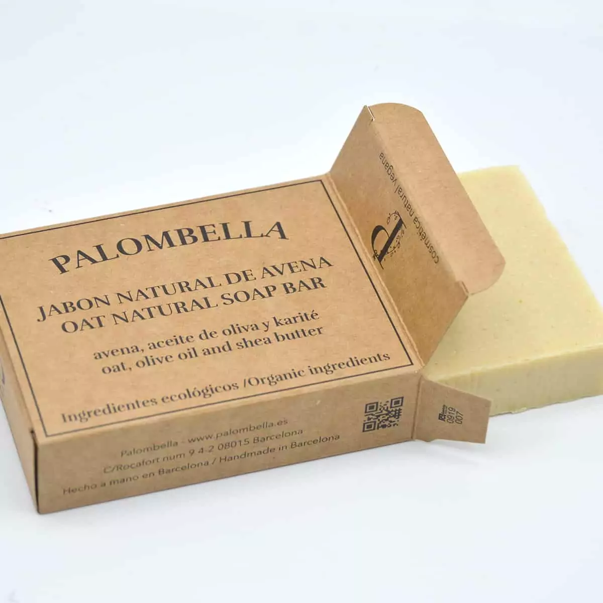 jabón en pastilla de avena