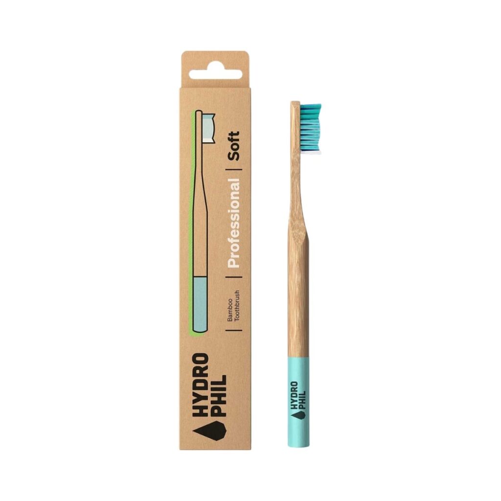 Cepillo de Dientes de Bambú Profesional Suave Color Azul con Caja