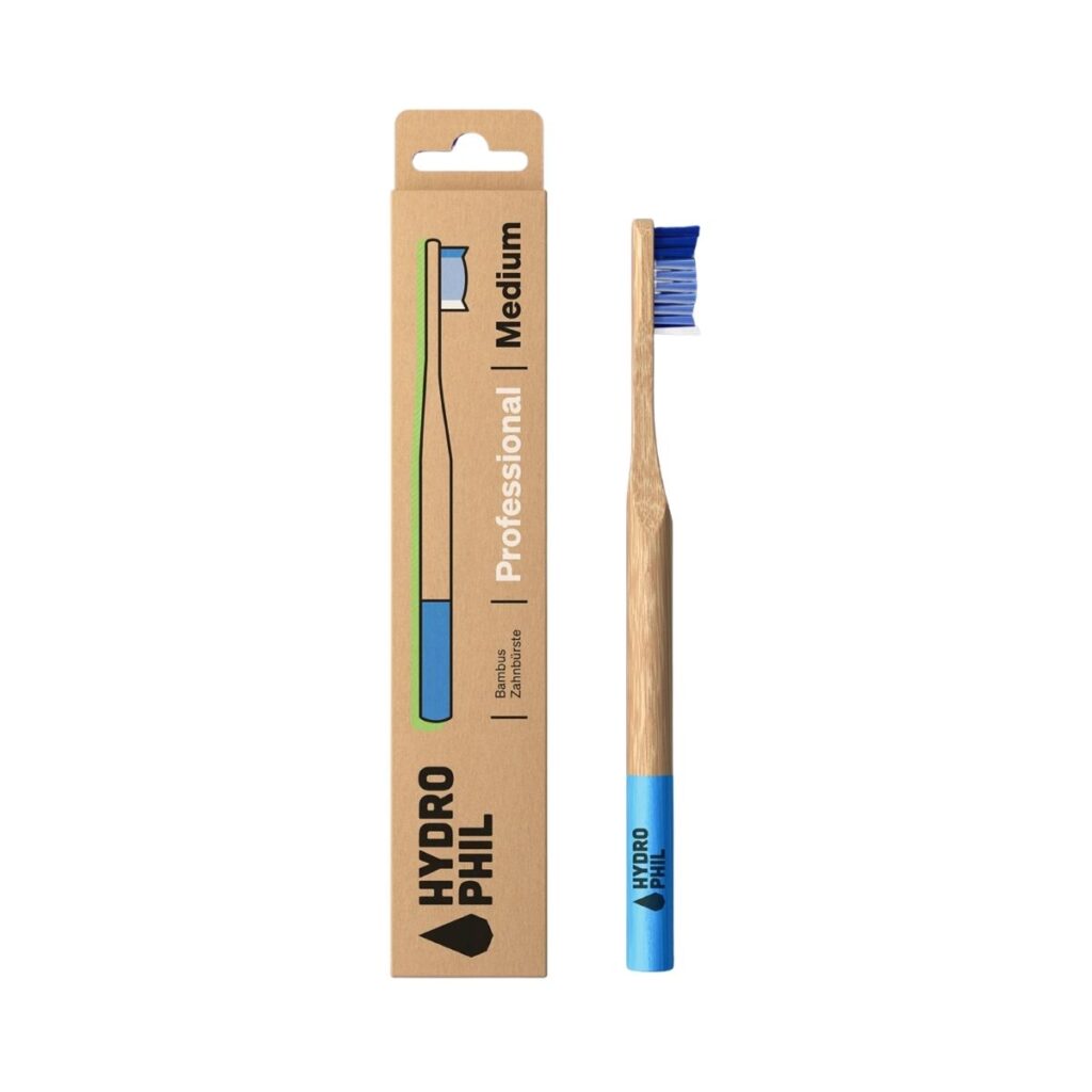 Cepillo de dientes profesional medio color azul con caja