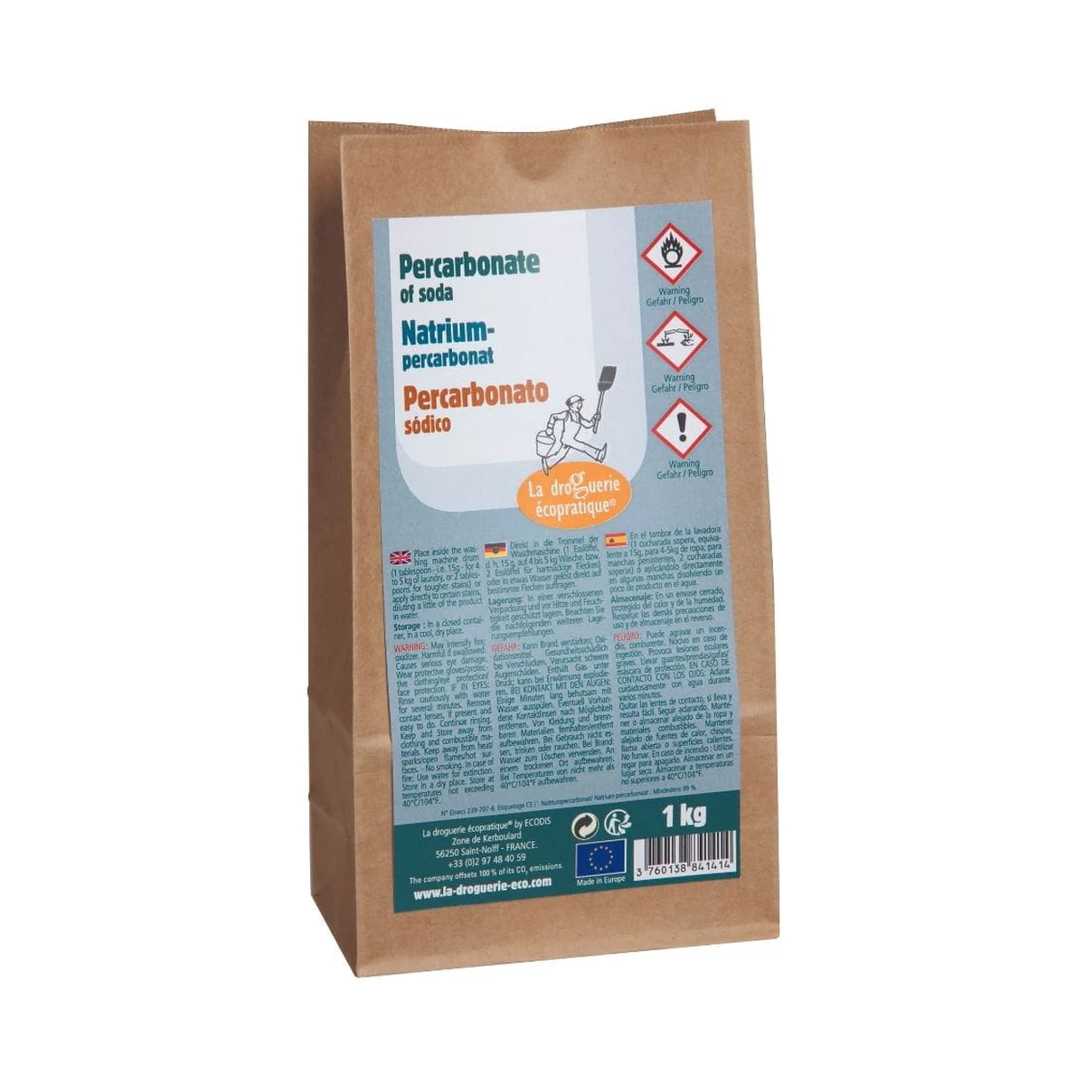 bolsa de papel kraft de percarbonato de sodio la droguerie écologique
