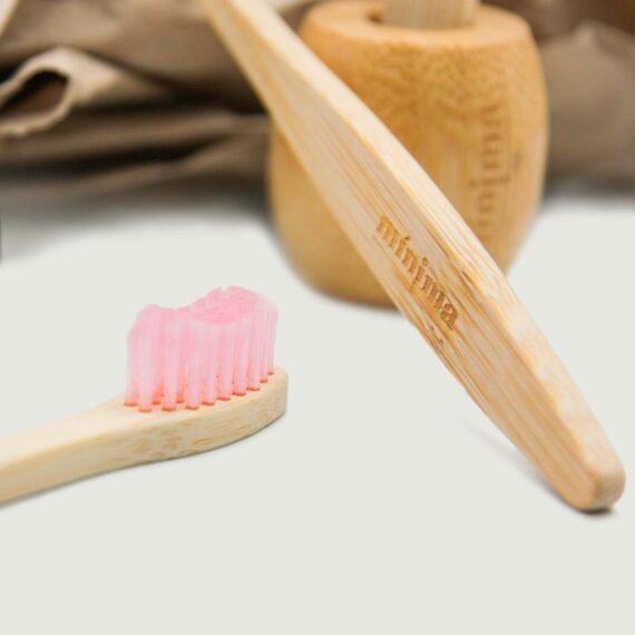Cepillo de Dientes de Bambú Infantil con Cerdas de Color