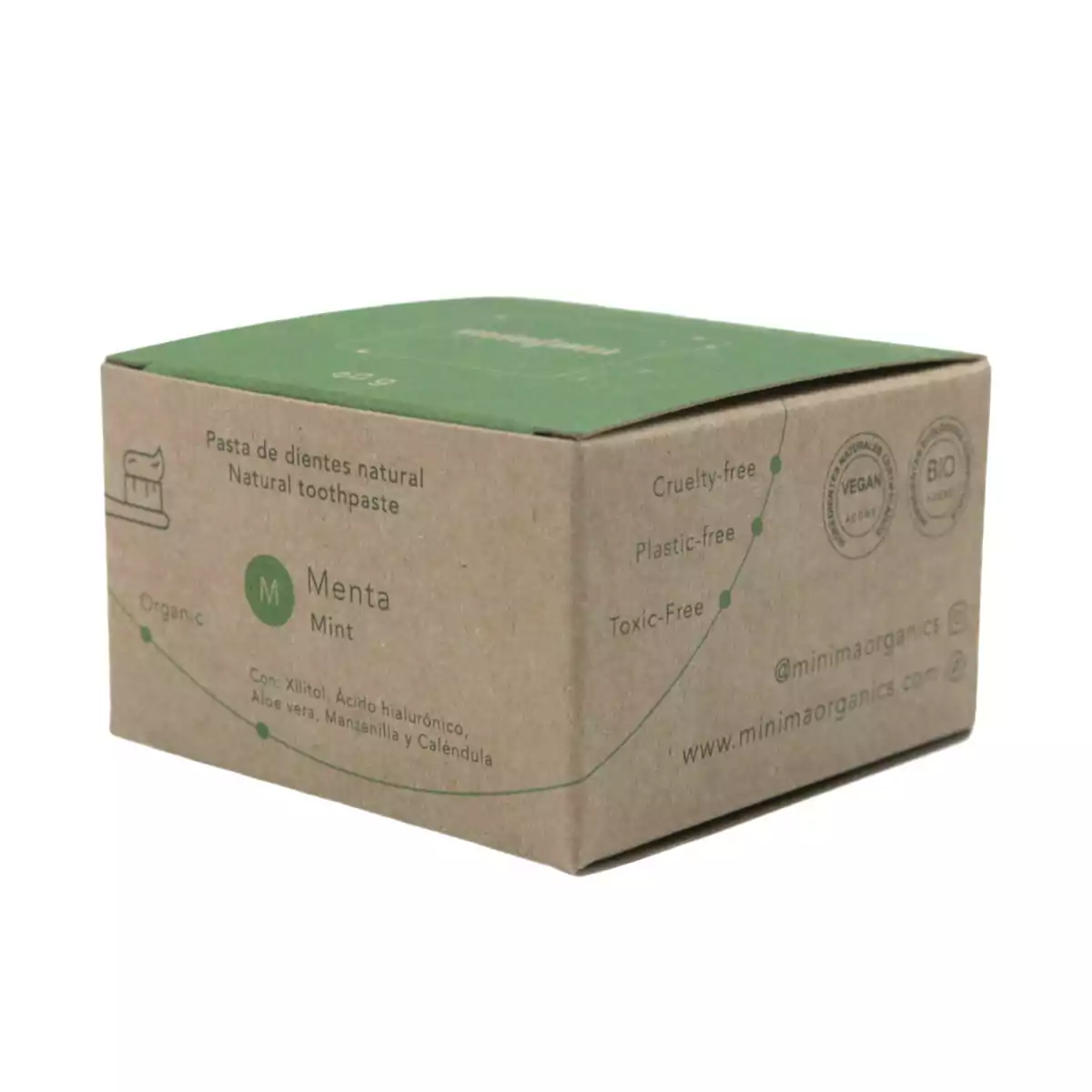 Pasta de dientes en crema con flúor en caja
