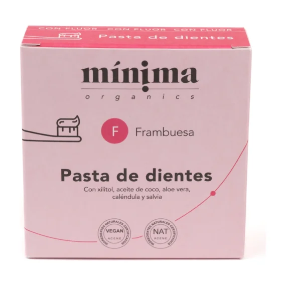 Pasta de Dientes Ecológica Para Niños - Sabor Frambuesa con Flúor