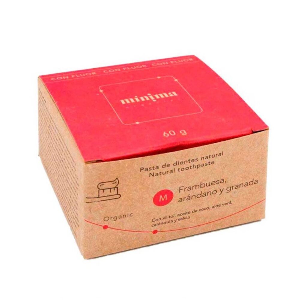Caja pasta de dientes sabor frambuesa