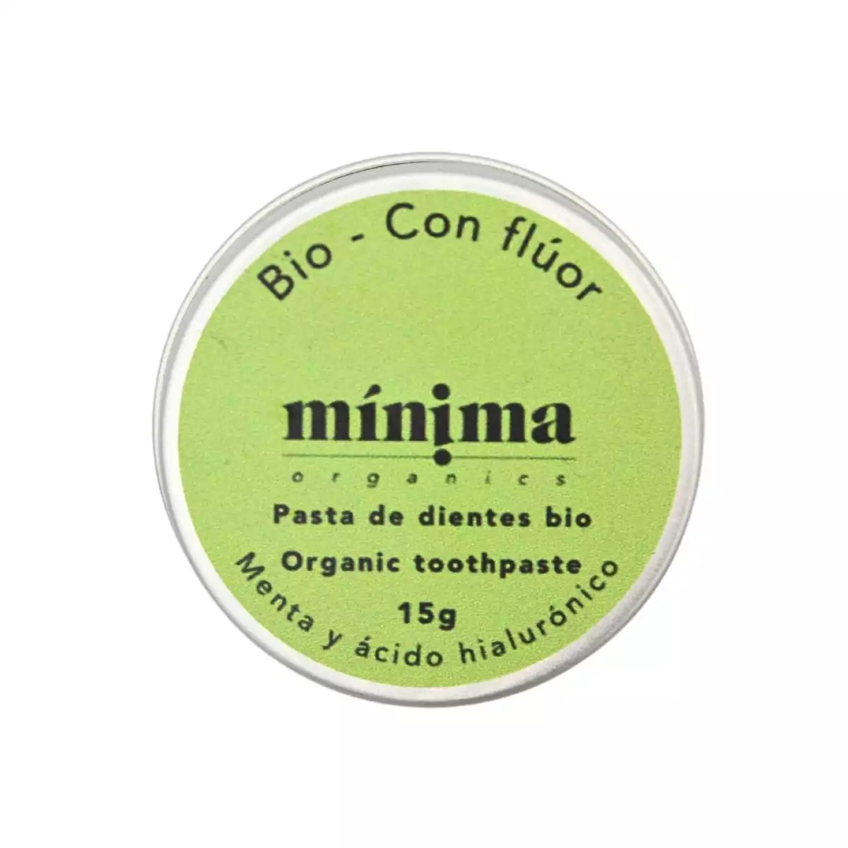 Pasta de dientes en crema con flúor en latita
