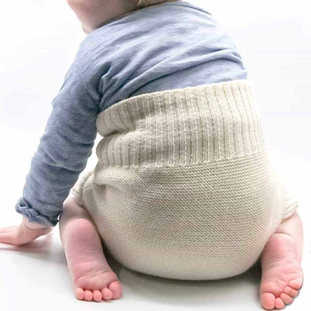 Pantalón para Pañal de Lana - 3 a 6 meses trasera