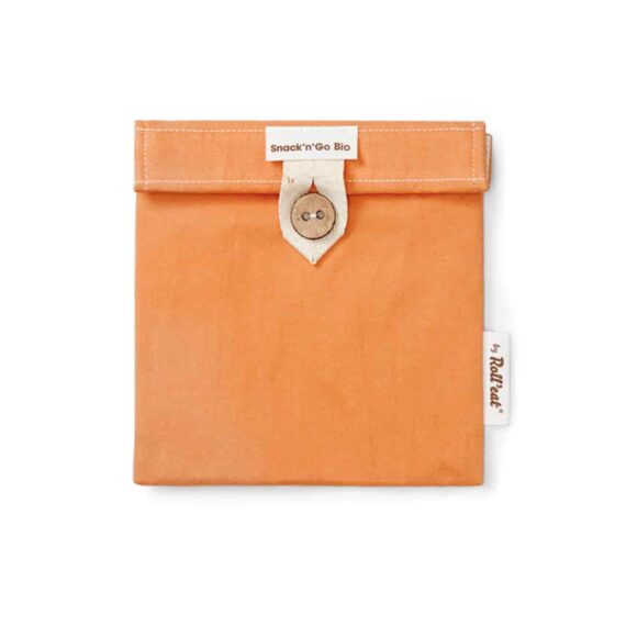 Snack and Go porta alimentos reutilizable y biodegradable Naranja