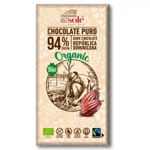 Chocolate puro, 94% de Cacao BIO