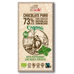 Chocolate negro 73% con menta 100 g BIO